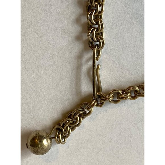 Vintage Lemon Yellow Thermoset Necklace With Gold-Tone Chain Links & Retro Chic - Picture 9 of 11